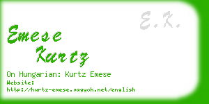 emese kurtz business card